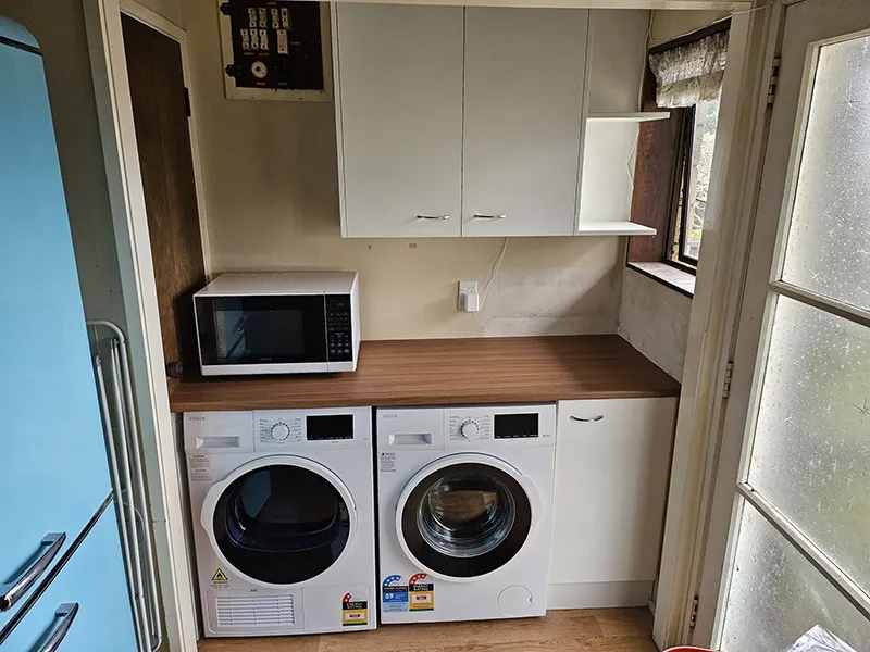 small laundry room remodel after